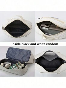 2件套大容量旅行手提包，干湿分离健身包，周末过夜单肩包，医院必备妈妈包，旅行包，度假包，周末包，过夜包，带拉杆，鞋仓，随身包，化妆品收纳包，适用于行李箱，健身包，旅行手提包，个人包，大学包，行李包，周末包，医院包，冬季包，学习用品包 - 米色 - 查看 10