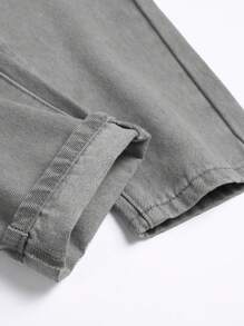 Distressed Washed Ripped Denim Jeans For Teen Boys - Grey - View 3