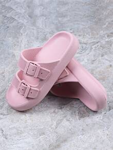 Dép EVA Đế Dày Có Thể Điều Chỉnh Nữ Thời Trang Unisex Trong Nhà Ngoài Trời Giày Thường - Hồng - Xem 5