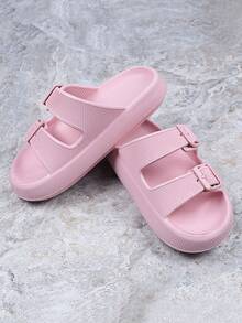 Dép EVA Đế Dày Có Thể Điều Chỉnh Nữ Thời Trang Unisex Trong Nhà Ngoài Trời Giày Thường - Hồng - Xem 4