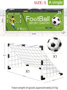 NEUSNEY Christmas Decoration 1set Children's Outdoor Sports Football Toy, Interactive Game For 2 Players, Single/Double Goal Door, Indoor And Outdoor Leisure Entertainment Toy For Boys Above 3 Years Old, Gift