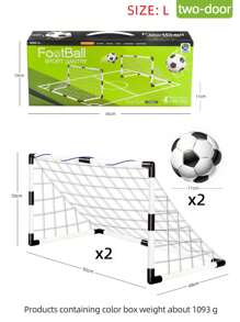 NEUSNEY Christmas Decoration 1set Children's Outdoor Sports Football Toy, Interactive Game For 2 Players, Single/Double Goal Door, Indoor And Outdoor Leisure Entertainment Toy For Boys Above 3 Years Old, Gift