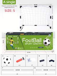 NEUSNEY Christmas Decoration 1set Children's Outdoor Sports Football Toy, Interactive Game For 2 Players, Single/Double Goal Door, Indoor And Outdoor Leisure Entertainment Toy For Boys Above 3 Years Old, Gift