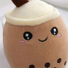 1pc/6pcs Cute Plush Fruit, Bubble Tea Cups Keychain, Plush Animal Toys With Keychain, Backpack, Wallet Decor, Gifts For Friends - Multicolor - View 8