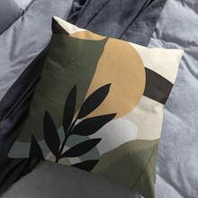 4 piezas Fundas de cojín con diseño geométrico de hojas y puesta de sol estilo escandinavo, fundas de cojín decorativas para sala de estar, dormitorio, sofá, sillas (40cm*40cm, 45cm*45cm, 50cm*50cm)