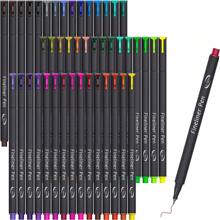 12-100Pcs/Set Art Colored Pens Point Pens For School Office Adult Coloring Book Journals Drawing Doodling Art Markers Fine Tip Drawing Fineliner For Journaling Writing Note Office Back To School