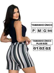 Female Short - trơn màu xanh/sọc/hoa - Xem 3