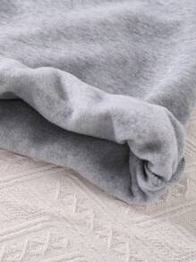 儿童/男童休闲电子游戏图案印花长袖圆领卫衣 - 灰色 - 查看 6