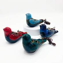 全新 6 孔鸟陶瓷陶笛，卡通风格陶笛，圣诞节和 - 彩色 - 查看 4