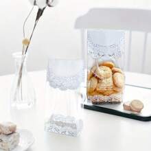 50pcs/Set Transparent Food/Candy/Cake Plastic Self-Sealing Bags, 5.9in X 2.75in