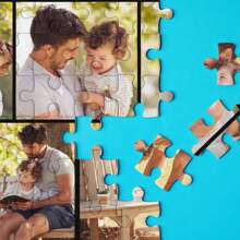 1Pc Customized Puzzle Personalized Puzzle Photos Customized Puzzle 70/100/300/500/1000 Wooden Puzzle Family Photo Puzzle, Couple, Portrait, Wedding Anniversary, Pet, Birthday Gift, DIY Customized Gift, Create Your Own Customized Photo Puzzle - Style-horizontal - View 5