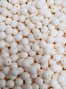 300 Milky Pearl Trio Beads 6mm Jewelry And Crafts - Rust Brown - View 3