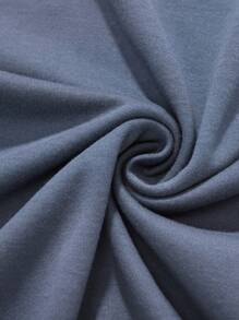 Bộ 2 món quần dài tay đơn giản và thời trang dành cho nam, bộ đồ ngủ nam họa tiết chữ cái tiếng Anh đơn giản, thân thiện với da, thoáng khí, thoải mái, có thể mặc ra ngoài - Màu xanh hải quân - Xem 5