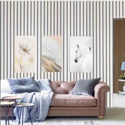 Light Gray Eood Slats Are Peeled And Pasted Wallpaper, Suitable For Bedroom Wood Grain Contact Paper, Waterproof Self-Adhesive Wood Board Wall Paper, Wood Slats Detachable Wallpaper, Suitable For Bathroom Cabinets