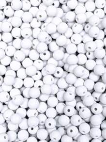 300 Milky Pearl Trio Beads 6mm Jewelry And Crafts - Màu be - Xem 4