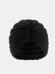 1pc Women's Fall/Winter Knitted Hat,  Warm Head Wrap Beanie, Suitable For Daily Wear - Multicolor - View 4
