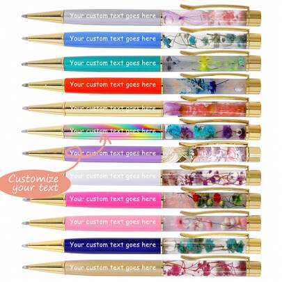 1 szt. Spersonalizowany długopis z pudełkiem na prezent, rzeźbiony niestandardowy długopis zawierający suszone kwiaty, długopis kulkowy, prezent dla nauczycieli, powrót do szkoły, imprezy, wieczór panieński, urodziny, firma, druhna spersonalizowane ozdoby świąteczne, spersonalizowane prezenty dla kobiet/mężczyzn idealne prezenty dla niego rodzina, przyjaciele, dzieci, studenci, dla niej na rocznice, na urodziny, na wesela, na jesień/jesień/zimę, do szkoły