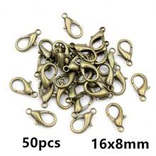 50 件合金龙虾扣挂钩，适用于项链、手链、链条、DIY 珠宝制作配件 - lobster clasp - 查看 15