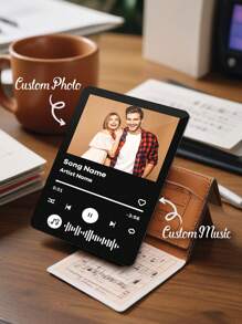 1pc Customized Photo Wallet Card, Customizable Music Wallet Card Insert, Ideal Gift For Him/Her, Boyfriend, Girlfriend, Family, Friends, Kids, Anniversary, Valentine's Day - Multicolor - View 2