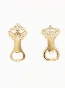 100件/2件皇冠开瓶器礼品，皇冠开罐器，皇家饮料开瓶器，坚固优雅的厨房配件，精致的派对装饰，婚礼