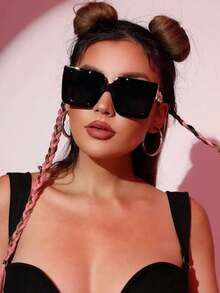 Cute 5pcs/Pack Square Beach Shades Fashion Glasses - Multicolor - View 4