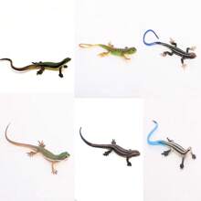 1pc Realistic Wild Animal Lizard Model - Iguana, Basilisk, Chameleon Static Solid Decor Toy, Hand-Painted Color May Vary, Random Delivery - Multicolor - View 5