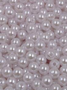 500 Pearls Traditional Abs 6mm Beads Crafts And Jewelry - trắng - Xem 1