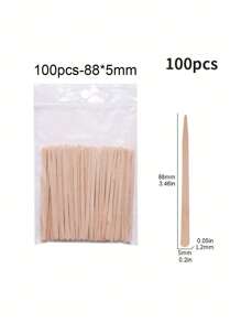 50pcs/100pcs 7 Kinds Of Disposable Wooden Stick Beauty Scraper Log Hair Removal Wax Coating And Shaving Eyebrow Trimming Stick, Daily Wax Coating And Shaving ,Hair Products And Accessories For Barber Salon Beauty Travel Essentials