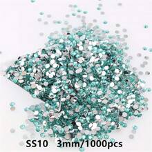 1000pcs Flat Back Resin Rhinestones, Resin Crystals, Round Flat Bottom Resin Gems, For Accessories, Shoes, Clothes, Cosmetics, Bags, Handmade DIY Art Decorations
