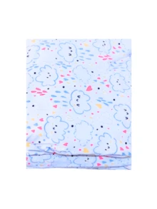 Baby Crib Sheet Printed Newborn Infant American Pattern Mesh 100% Cotton - Mây trắng - Xem 2