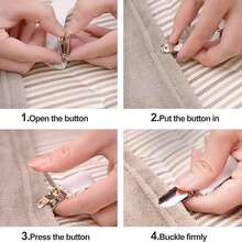 4PCS Bed Sheet Clips,Adjustable Bed Sheet Straps, Elastic Sheet Straps Suspenders Clips For Bedding,Fitted Bed Sheet Grippers To Keep Your Sheets In Place - Black and White - View 7