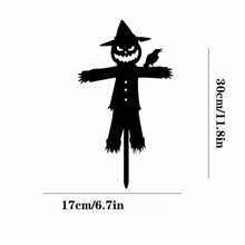 1 szt. 30 cm zardzewiały kolor metalu żelazny strach na wróble wolnostojący dom wiejski ogród podwórko dekoracje na zewnątrz, Halloween