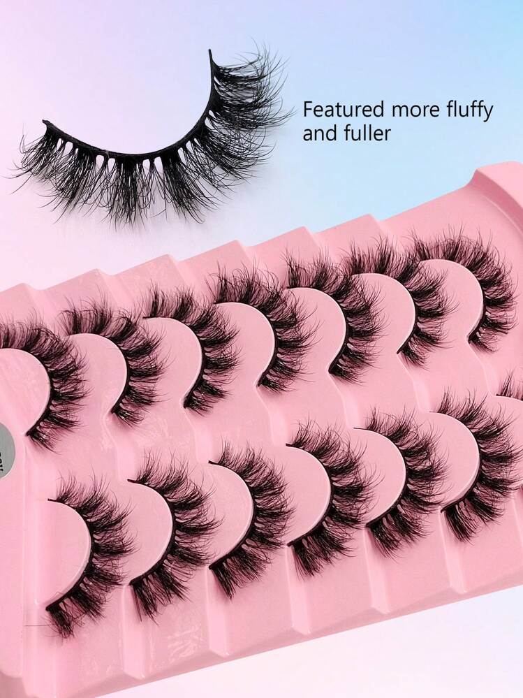 Asiteo 7 Pairs Luxurious Fluffy Faux Mink False Eyelashes - Natural Cross Style, Thick Volume For A Dramatic Look - Soft, Lightweight & Reusable, - Criss Cross lashes - View 5