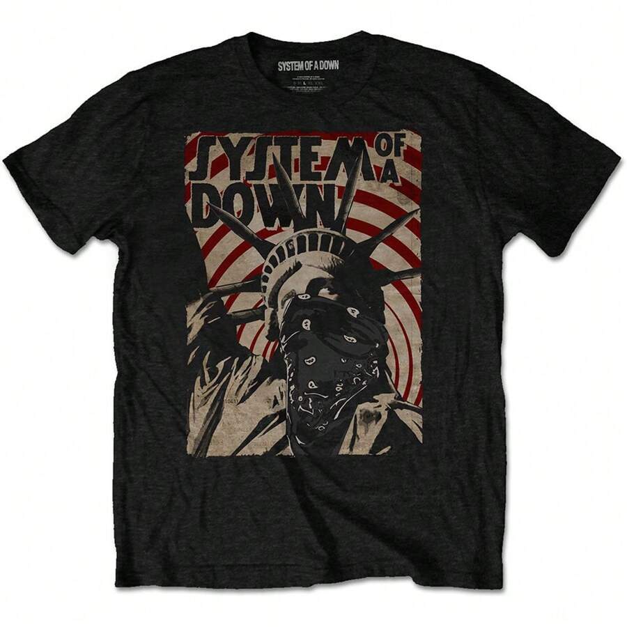 System Of A Down | Official Band T-Shirt | Liberty Bandit - 48-Hour Fast Shipping!  - Black - View 1