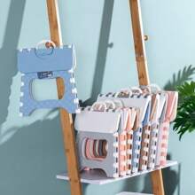 Folding Chair Sturdy Multipurpose Chair With Handle Safe Climbing Home Children Practical Table Furniture - Baby Blue - View 8
