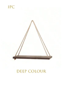 1件/2件装极简主义壁挂绳架，木质悬浮置物架，客厅卧室壁挂式展示架，农舍风格壁挂架，适用于家庭浴室走廊收纳板，生日毕业礼物 - 彩色 - 查看 14