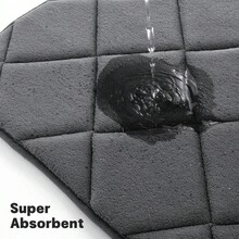 Bathroom Rug Set 5 Piece, Soft Non Slip Memory Foam Bathroom Rugs, Machine Wash Grey Bathroom Mat Set, Water Absorbent Bath Rug Set For Toilet And Floor(Dark Grey) - Dark Grey - View 4