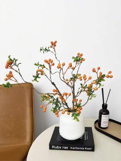 1pc Wit Plastic Flower Vase Dried Vase, Arrangement, Home Dining Tafel Bedroom Wedding Rama ation Birthday Graduation Glass view 6