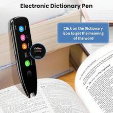 Scan Reader Pen, OCR Digital Translation Pen Scanner 112 Language Translator Device Support Text Extract Intelligent Recording Scanner Pen With 3.5 Inch Touch Screen For Businessmen Students Adults - Black - View 4