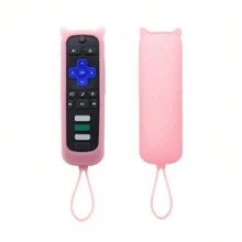 1pc Glow In The Dark Cute Cat's Ears Shaped Silicone Universal Remote Control Cover With Lanyard Suitable For TCL/Hisense/Sharp Roku TV Express 4K+ Remote - Protect Your Remote And Find It Easily In The Dark,Bag,Organizer,Storage - Multicolor - View 14