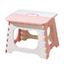 Folding Chair Sturdy Multipurpose Chair With Handle Safe Climbing Home Children Practical Table Furniture - Hồng - Xem 2