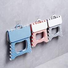 Folding Chair Sturdy Multipurpose Chair With Handle Safe Climbing Home Children Practical Table Furniture - Hồng - Xem 3