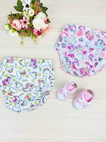 Kit With 2 Reusable Dry Pants For Girls Size 6 Over 15kg - Nhiều màu - Xem 1