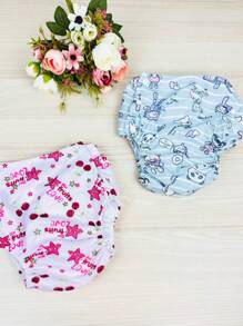 Kit With 2 Reusable Dry Pants For Girls Size 6 Over 15kg - Nhiều màu - Xem 4