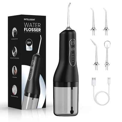 Oral Irrigator USB Rechargeable Dental Floss Portable Dental Sprayer 260ML Water Tank Waterproof Oral Care Cleaning