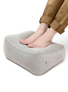 1 Inflatable Travel Foot Mat, Head Pillow, Soft Flocked Pillow, Flight Relaxation Cushion, Foot Cushion, Inflatable Pillow Flocked Inflat Foot Mat Travel Outdoor Massage Footstool Car Airplane Footrest Footrest For Office, Home Relaxation, Inflatable Foot Mat Outdoor Travel Car Airplane Footstool, Camping And Travel Use - Multicolor - View 8