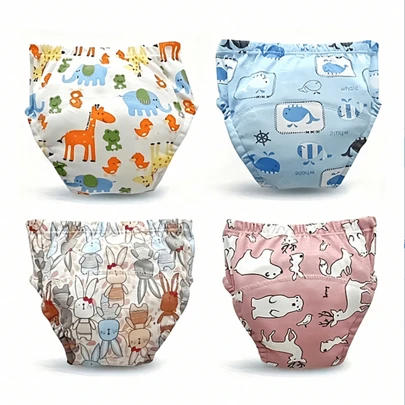 2 件/3 件婴儿训练裤、可洗尿布套、透气如厕训练内裤（颜色随机）