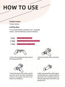 1 件防水彩色临时纹身贴纸，PVC 卡通猫图案，适合男女，手部和腿部日常使用 - 彩色 - 查看 11