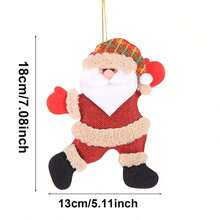 1/4pcs Christmas Decoration Burlap Cartoon Dancing Doll Tree Ornament, For Festive Dress-Up, Party Decoration, Home Decor - Multicolor - View 2