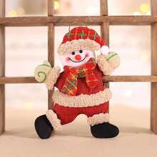 1/4pcs Christmas Decoration Burlap Cartoon Dancing Doll Tree Ornament, For Festive Dress-Up, Party Decoration, Home Decor - Multicolor - View 5